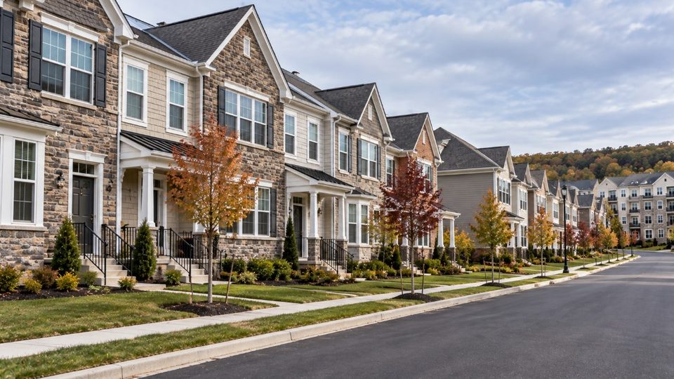 Recent townhome and apartment construction of the kind found in Collegeville, PA