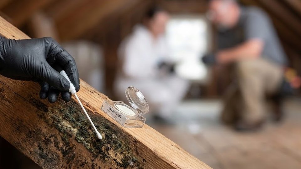 Pre-purchase mold inspection of a home in Montgomery County, PA